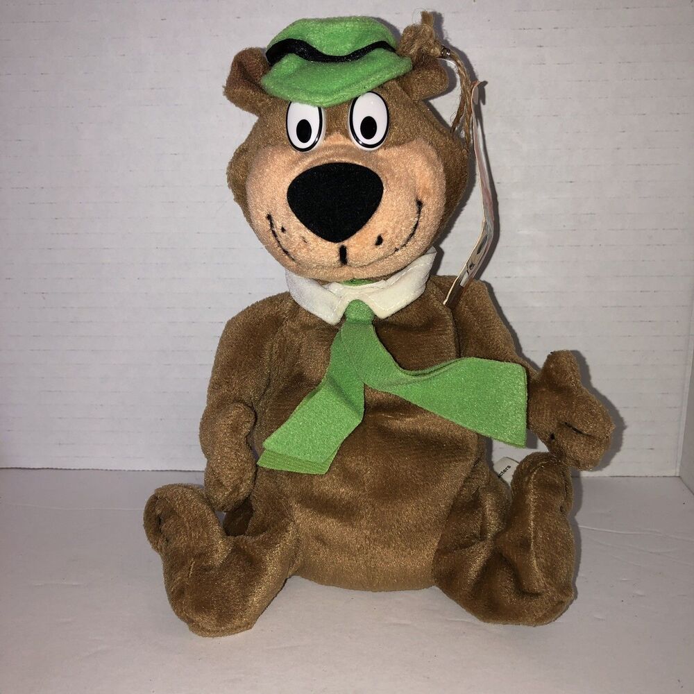 VTG Hanna-Barbera 8" Yogi Bear Beanie Plush W/Tie and Hat Rare in VGUC